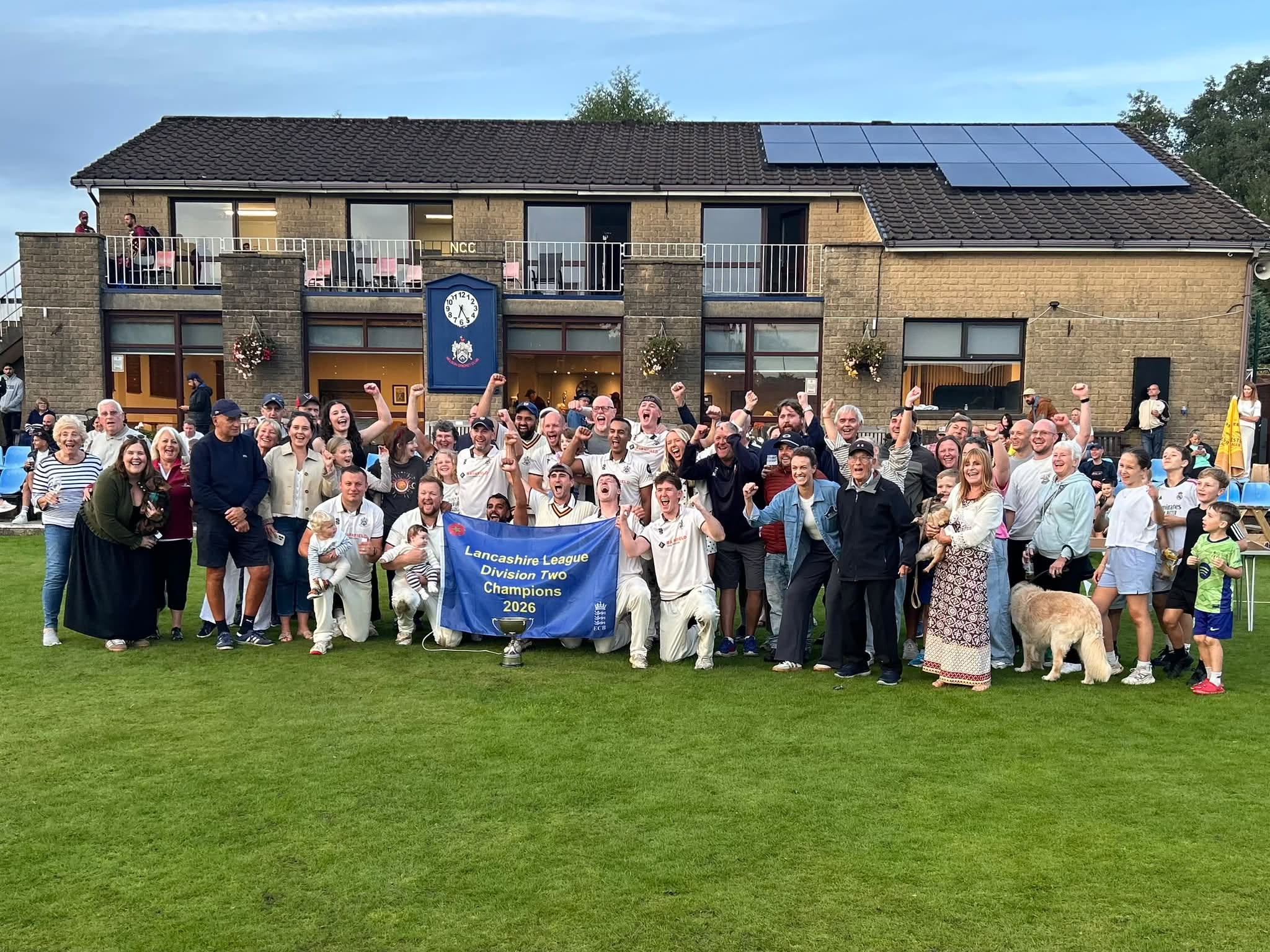 Nelson Cricket Club celebrating the 2026 Division 2 championship